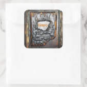 Hoffnung Quadratischer Aufkleber (Tasche)