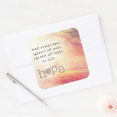 Hoffnung Quadratischer Aufkleber (Umschlag)