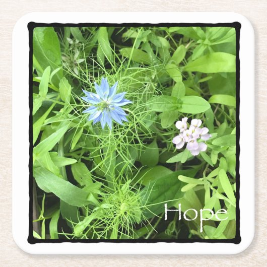 Hoffnung Rechteckiger Pappuntersetzer (Vorderseite)