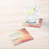 Hoffnung Rechteckiger Pappuntersetzer (Vor Ort)