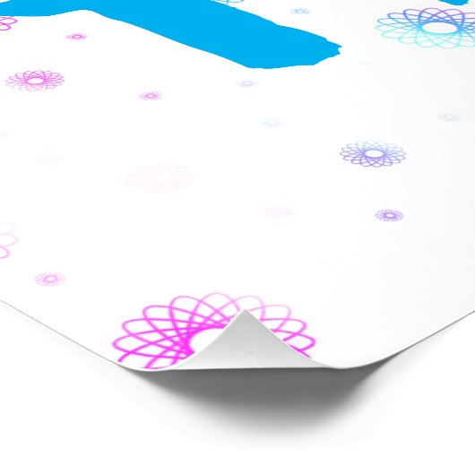 Hoffnung Regenbogen mit Spiralen Poster (Ecke)