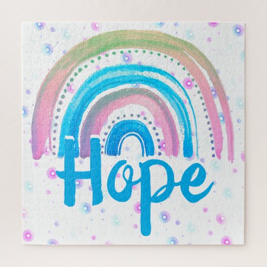 Hoffnung Regenbogen mit Spiralen Puzzle (Vertikal)