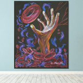 Hoffnung - Sichelzellschmerzen Bewusstsein Leinwanddruck (Insitu (Holzboden))