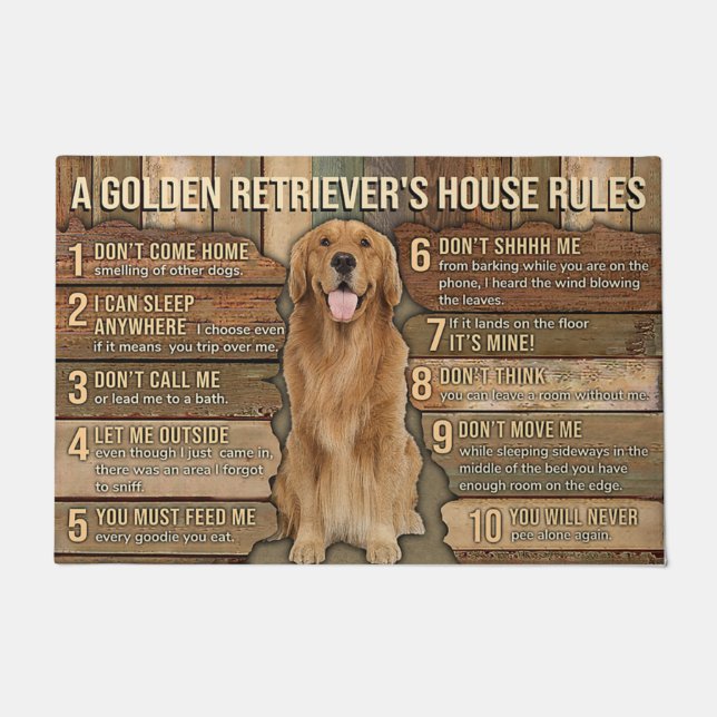 Hoffnung Sie mögen Goldens Doormat, Golden Retriev Fußmatte (Vorderseite)