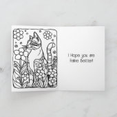 Hoffnung Sie sind Feline Better | Gute Besserung Karte (Innenseite)