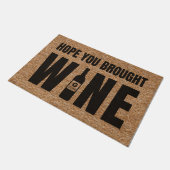 Hoffnung Sie Wein Monogram Jahr Brand Fußmatte (Schrägansicht)