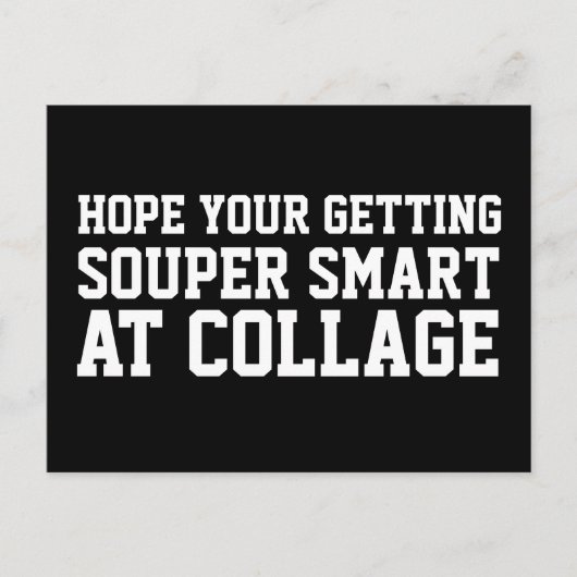 Hoffnung Sie werden Smart Funny Postcard Postkarte (Vorderseite)