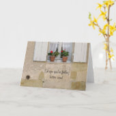 Hoffnung sind Sie das Gefühl, das bald besser ist! Karte (Gelbe Blume)