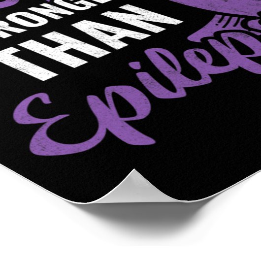Hoffnung Stärker als Epilepsie Epilepsie Awareness Poster (Ecke)