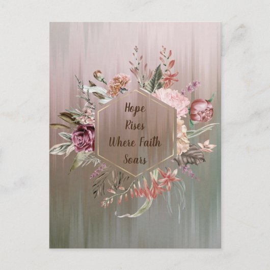 Hoffnung steigt, wo der Glaube nach der Postkarte (Vorderseite)