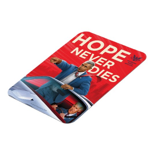 Hoffnung stirbt nie magnet (Linke Seite)