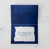 "Hoffnung"-Text auf blau Karte (Innenseite)