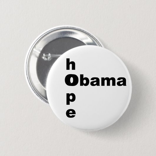 Hoffnung u. Obama Button (Vorne & Hinten)
