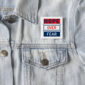 Hoffnung über Angst Button (Beispiel)