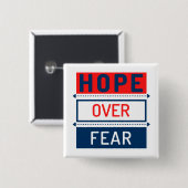 Hoffnung über Angst Button (Vorne & Hinten)
