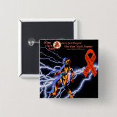 Hoffnung über Schmerz-Logo-Schwarz-Blitz CRPS/RSD Button (Vorne & Hinten)