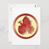 Hoffnung über Schmerz Phoenix Postkarte (Vorne/Hinten)