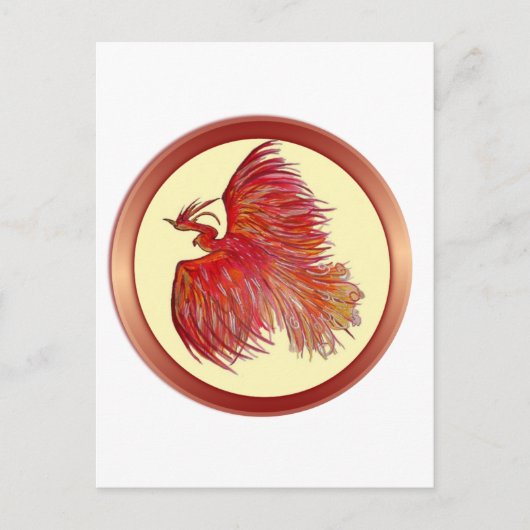 Hoffnung über Schmerz Phoenix Postkarte (Vorderseite)