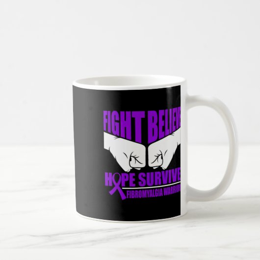 Hoffnung Überleben Fibromyalgie Krieger Kaffeetasse (Rechts)