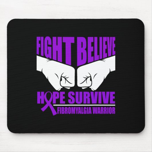 Hoffnung Überleben Fibromyalgie Krieger Mousepad (Vorne)