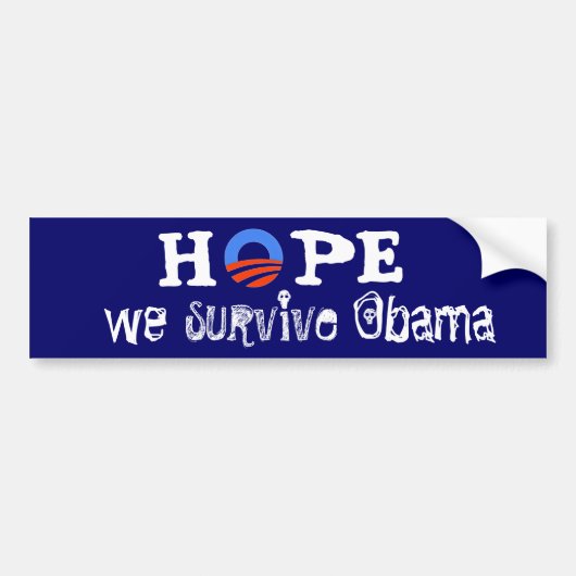 Hoffnung überleben wir Obama Autoaufkleber (Vorne)