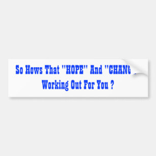 "HOFFNUNG" und "ÄNDERUNG " Autoaufkleber