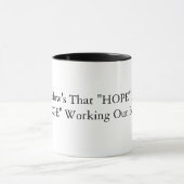 "HOFFNUNG" und "ÄNDERUNG" schwarzes 15oz Tasse (Zentrum)