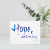 Hoffnung und Behaltend Protest Postkarte (Stehend Vorderseite)