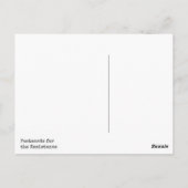 Hoffnung und Behaltend Protest Postkarte (Rückseite)