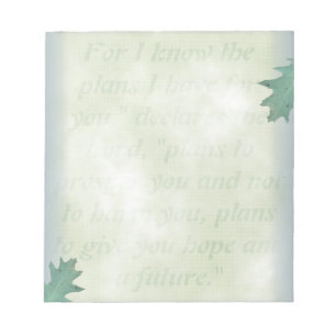 Hoffnung und eine Zukunft, Christliches Hintergrun Notizblock