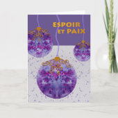 Hoffnung und Frieden, Hope and Peace, French Chris Karte (Vorderseite)