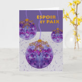 Hoffnung und Frieden, Hope and Peace, French Chris Karte (Gelbe Blume)