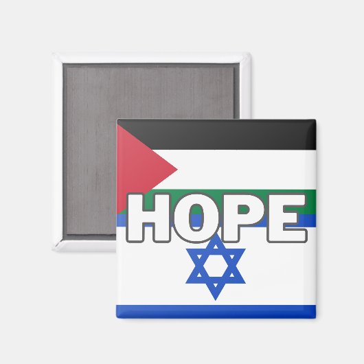 Hoffnung und Frieden im Nahen Osten Magnet (Vorderseite/Rückseite)
