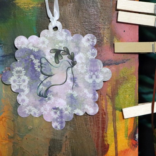 Hoffnung und Frieden Ornament Karte