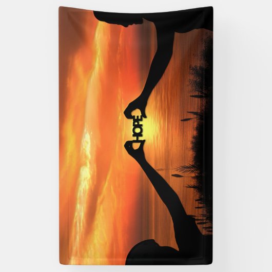 Hoffnung und Glaube Sunset Banner (Vertikal)