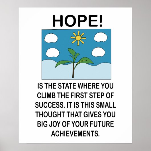 Hoffnung und Inspiration Motivation Poster (Vorne)