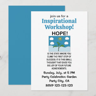 Hoffnung und Inspiration Motivations-Workshop Einladung