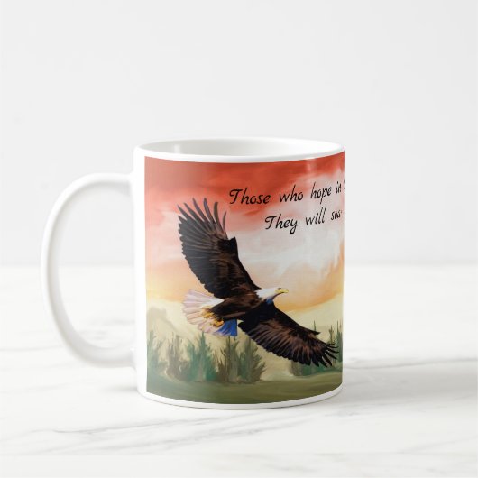 Hoffnung und Kraft Isaiah Bible Verse Kaffeetasse (Links)