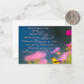 Hoffnung und künftige Blume und Vögel Mitteilungskarte (Vorderseite/Rückseite Beispiel)