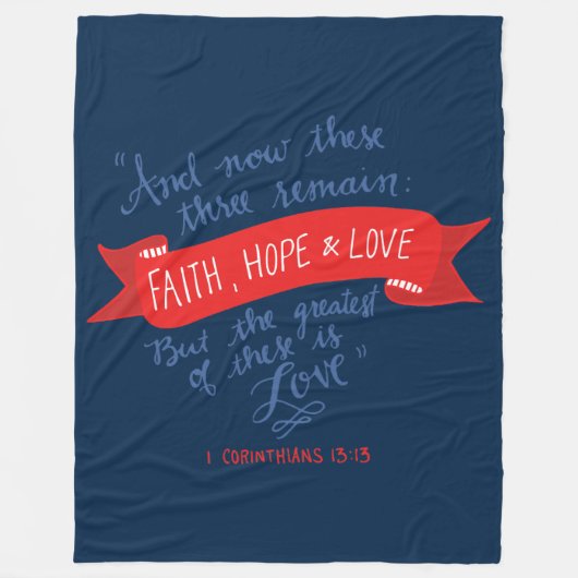 Hoffnung und Liebe 2 Fleecedecke (Vorderseite)