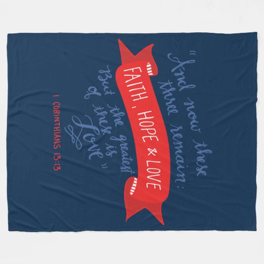 Hoffnung und Liebe 2 Fleecedecke (Vorderseite (Horizontal))