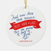 Hoffnung und Liebe 2 Keramik Ornament (Vorne)