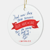 Hoffnung und Liebe 2 Keramik Ornament (Links)