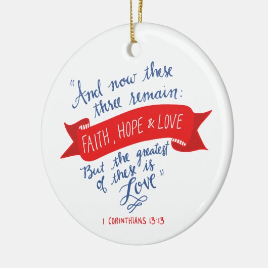 Hoffnung und Liebe 2 Keramik Ornament (Links)