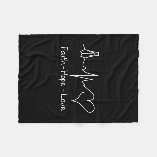 Hoffnung und Liebe Fleecedecke (Vorderseite (Horizontal))