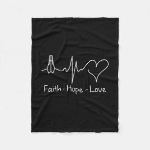 Hoffnung und Liebe Fleecedecke