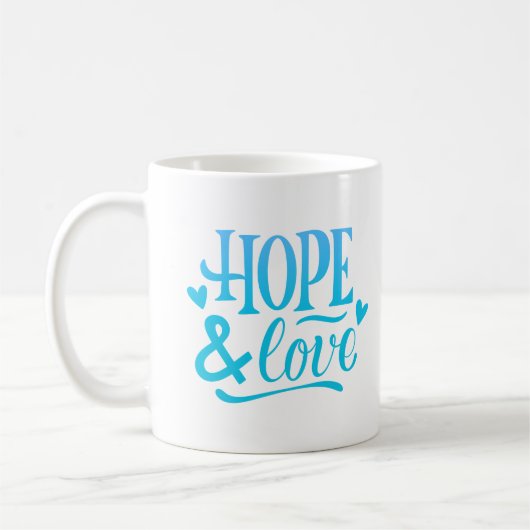 HOFFNUNG UND LIEBE KAFFEETASSE (Links)