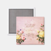 Hoffnung und Liebe Rose Magnet (Vorderseite/Rückseite)