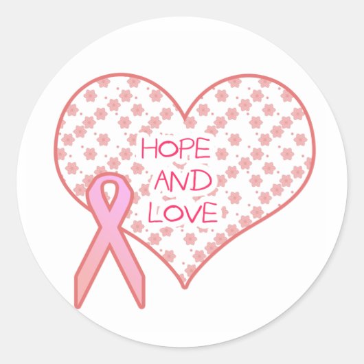 Hoffnung und Liebe Runder Aufkleber (Vorderseite)