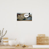 Hoffnung und Wandel Orange Tabby Cat Poster (Küche)